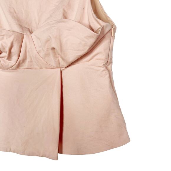 Zara Medium Pink Bustier Bodice Structured Sleeveless Blouse Top Corset Keyhole - Picture 3 of 8